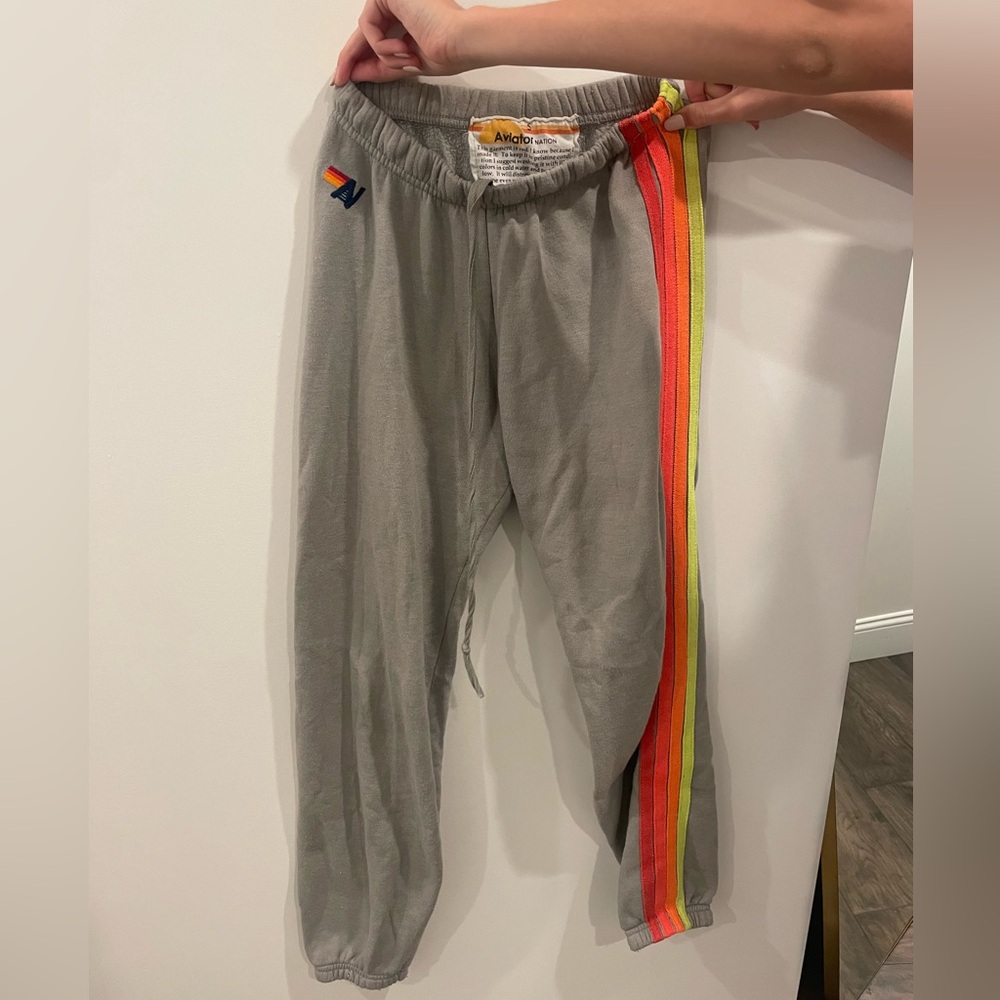 aviator nation grey women’s sweatpants